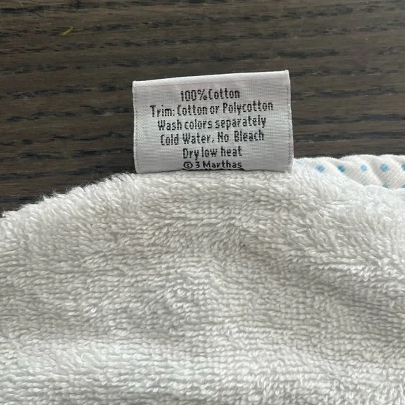 3Marthas Seersucker Bunny Baby Bib - Picture 4 of 4